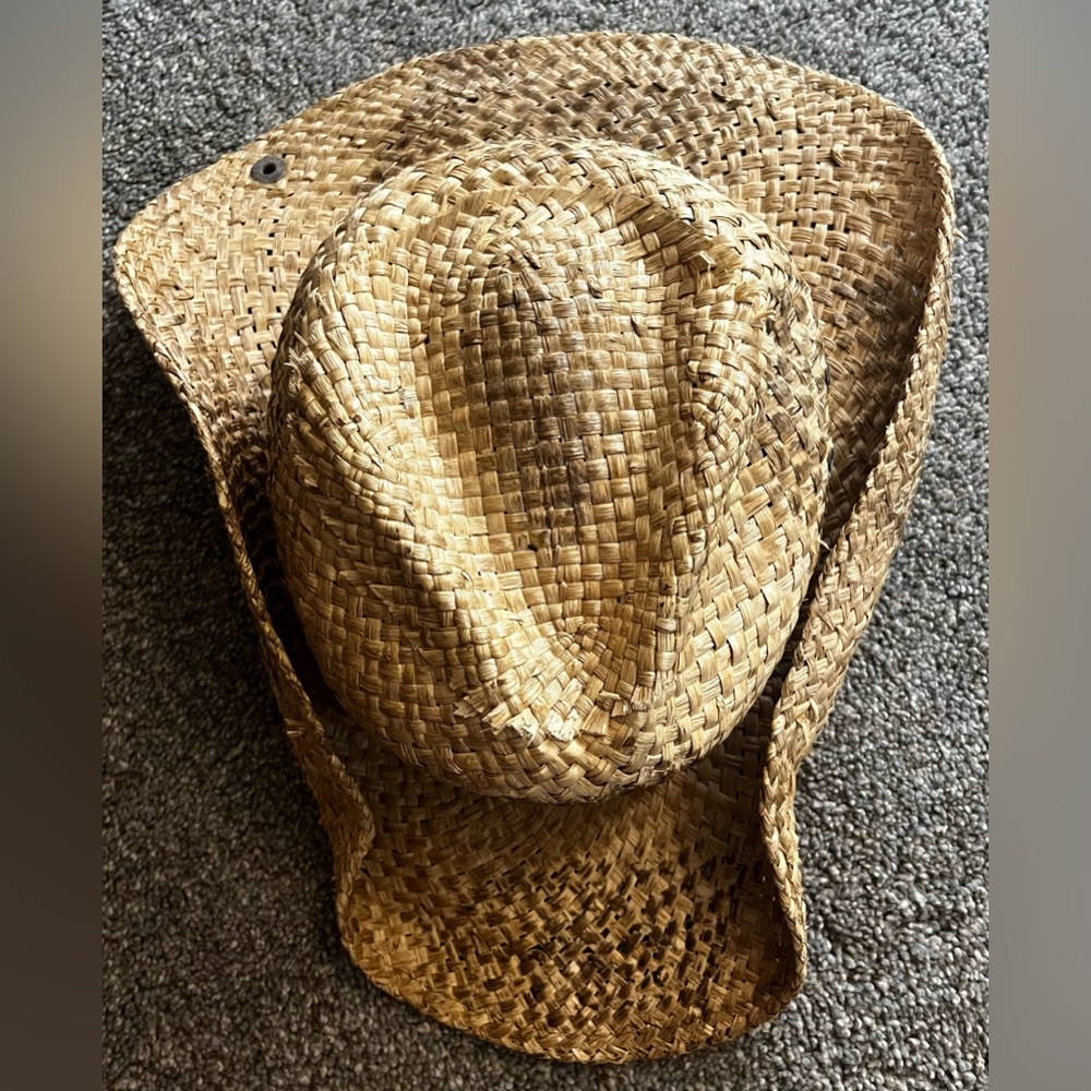 Peter Grimm Brown Straw Cowboy Hat